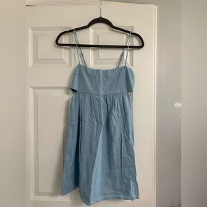 Light Blue Spaghetti Strap Mini Dress